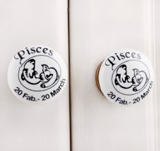 Pisces Flat Ceramic Knob